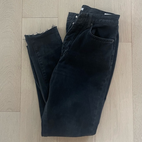 WEWOREWHAT Straight jeans with distressed hem - Picture 1 of 3